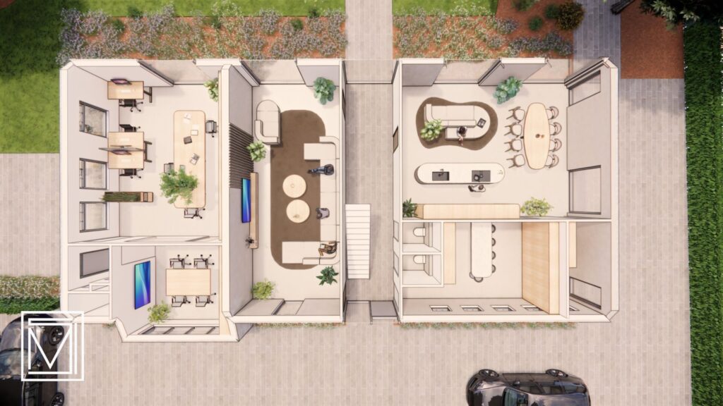 interieurindeling woning en kantoor